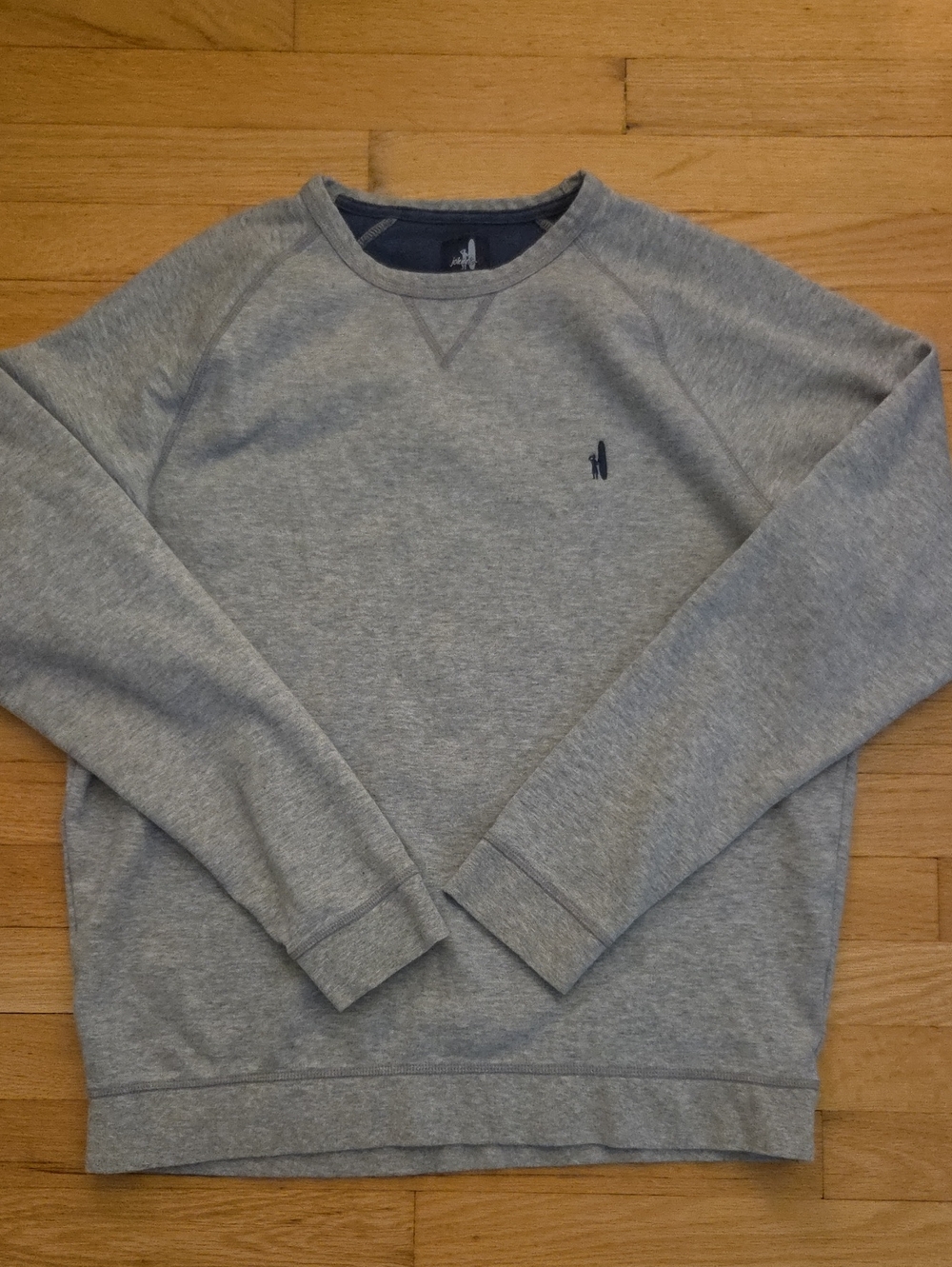 johnnie-O Men's Scholes Raglan Crewneck Sweatshirt Gray Size L